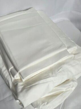 BOLL & BRANCH Signature Hemmed CREAM KING 4PCS Sheet Set -100% Organic Cotton.